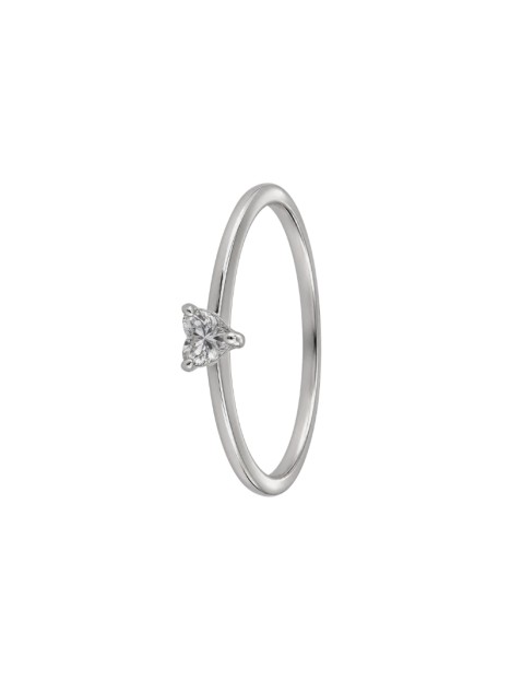 Anillo diamante de laboratorio en plata 925 con diamante de corte brillante de 0,20 ct, pureza VS y color G