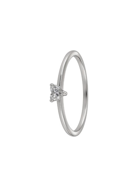 Anillo diamante de laboratorio en plata 925 con diamante de corte brillante de 0,20 ct, pureza VS y color G