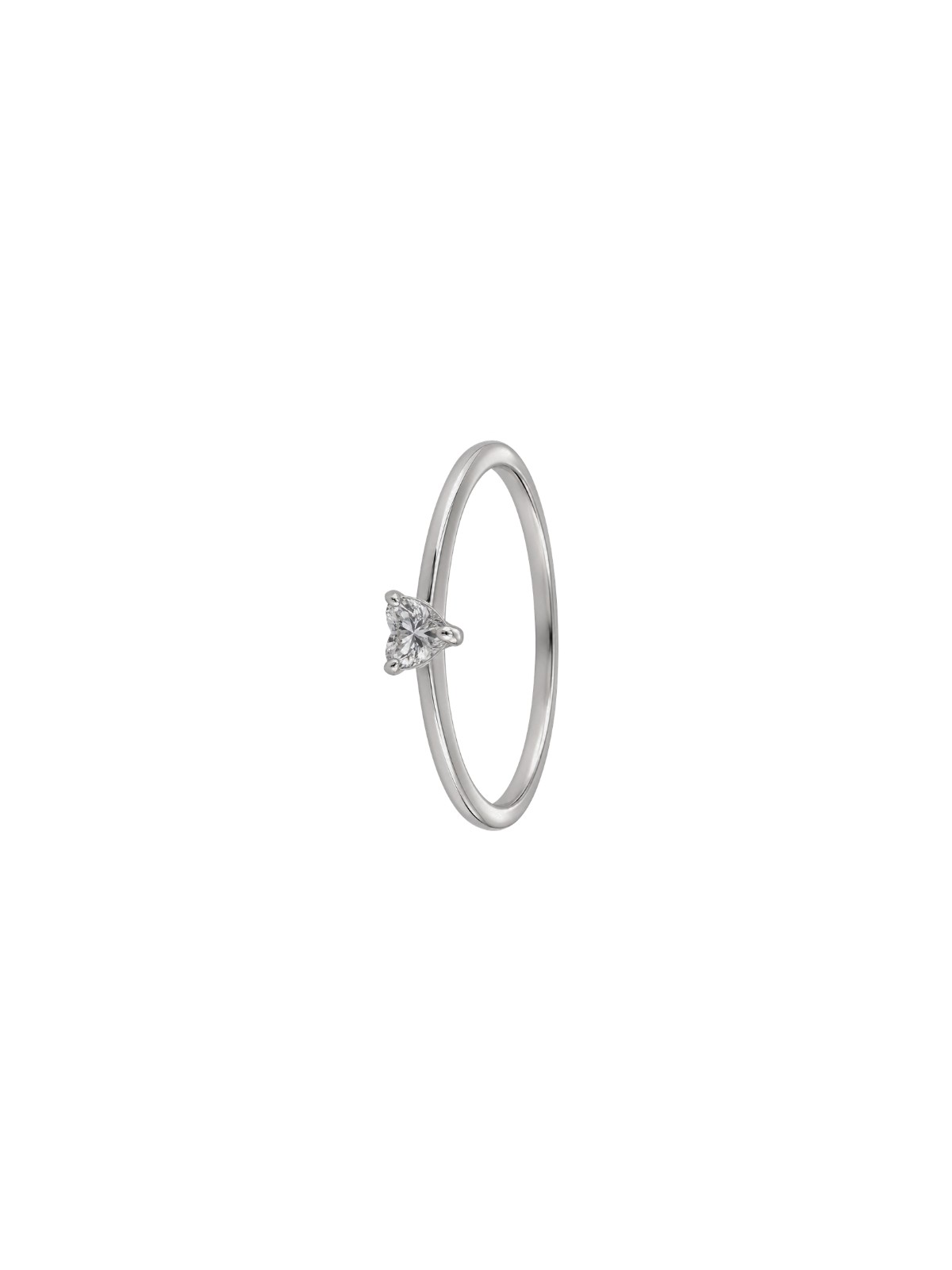 Anillo diamante de laboratorio en plata 925 con diamante de corte brillante de 0,20 ct, pureza VS y color G