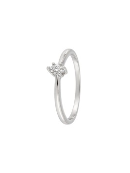 Anillo diamante de laboratorio en plata 925 de 0,10 ct