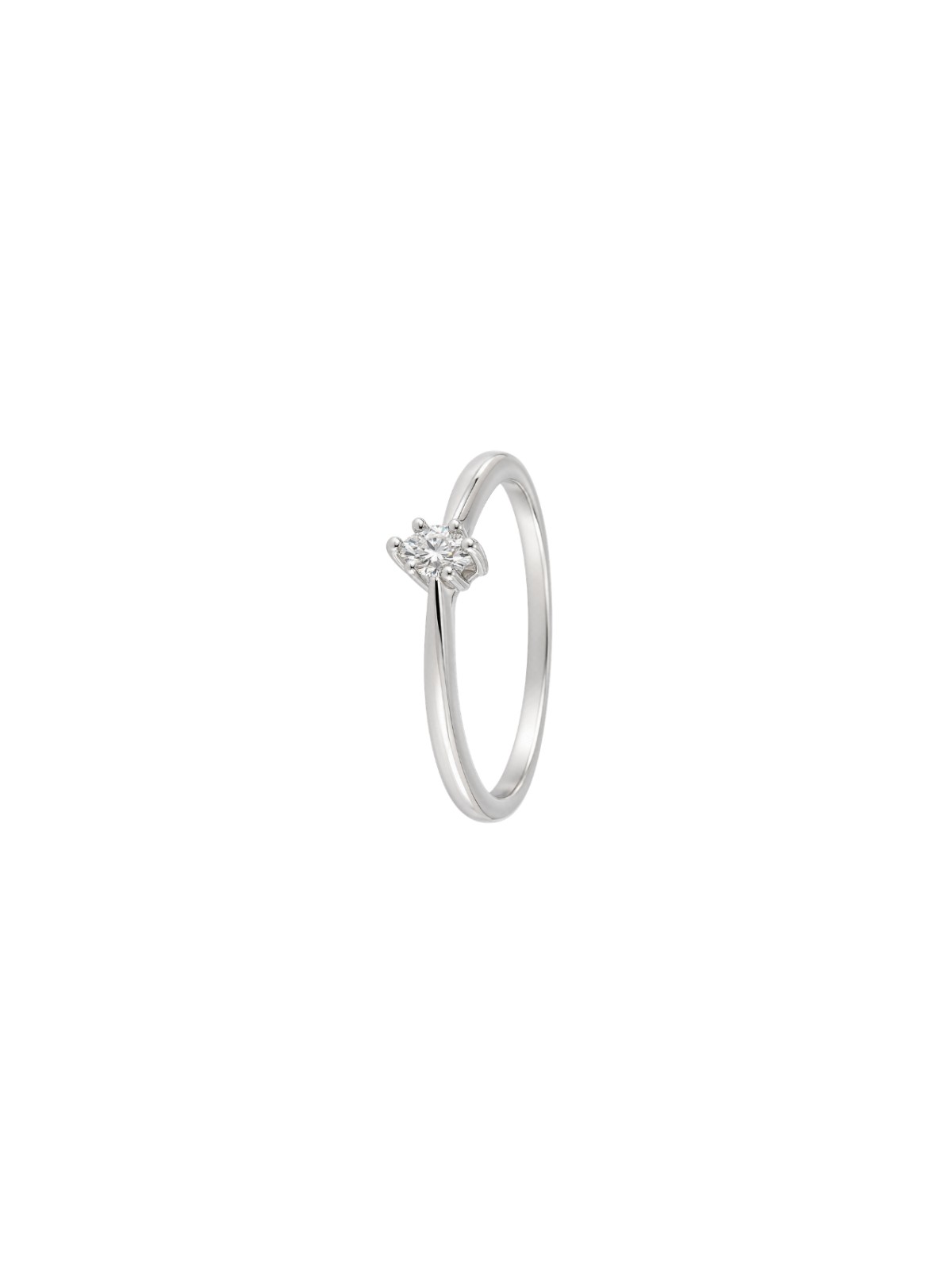 Anillo diamante de laboratorio en plata 925 de 0,10 ct