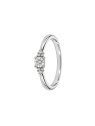 Anillo diamante de laboratorio en plata 925 con 7 diamantes de diferentes tamaños y 0,474 ct en total