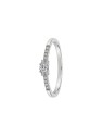 Anillo diamante de laboratorio en plata 925 con 13 diamantes de diferentes tamaños y 0,1942 ct en total