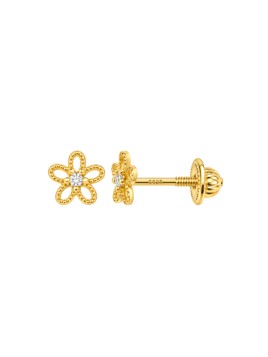 PENDIENTES DE ROSCA FLOR...