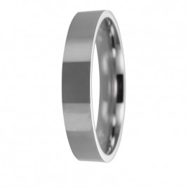 ALIANZA DE PLATA, ALIANZA DE BODA LISA. MEDIA CAÑA. PERFECTA PARA NOVIOS. ALIANZA DE PLATA