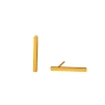 <p>Pendientes dorados originales en forma de stick en Plata Lisa de Primera Ley.</p>\n<ul>\n<li><strong>Material: </strong>Plata