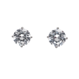 <p>Pendientes de presión con circonita </p>\n<p>7 mm</p>