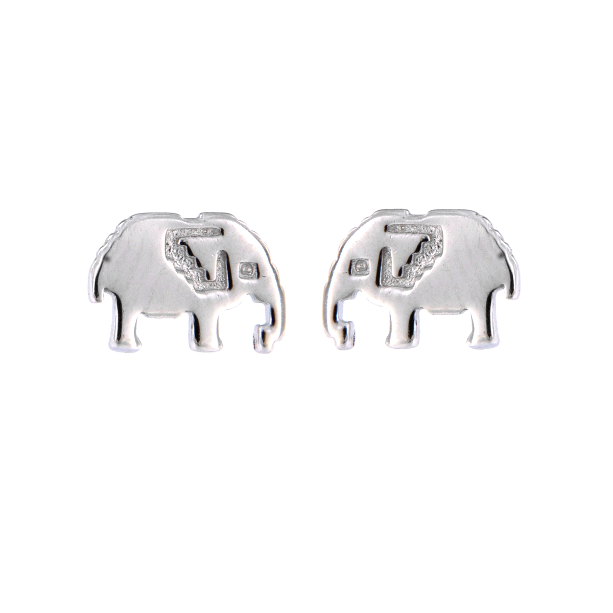 <p>Pendientes elefante con circonitas en plata de ley.</p>