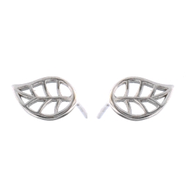 <p>Pendientes hojas de plata de ley.</p>