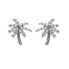 <p style="text-align:justify;">Pendientes originales en forma de palmera con circonitas blancas en Plata de Primera Ley.</p>
<ul