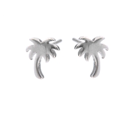 <p>Pendientes palmera de plata de ley.</p>