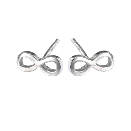 Pendientes de presión infinito liso en Plata de Ley 925