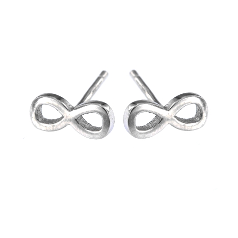 Pendientes de presión infinito liso en Plata de Ley 925