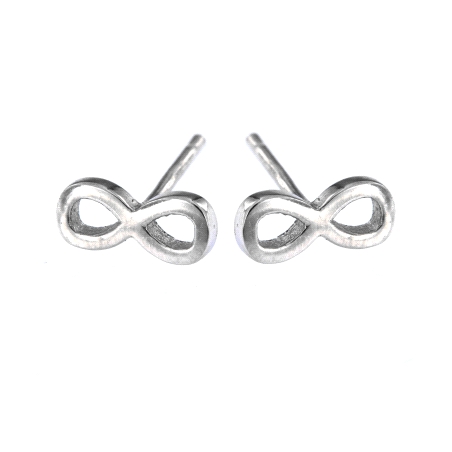 Pendientes de presión infinito liso en Plata de Ley 925