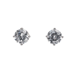 <p>Pendientes de presión con circonita </p>\n<p>6 mm</p>