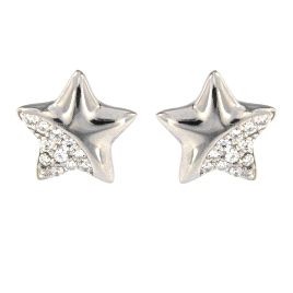 <p>Pendientes estrella con preciosas piedras de circonitas blancas.</p>