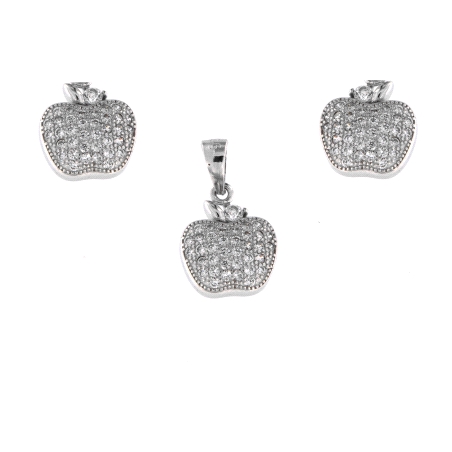 PLATA JUEGO  PENDIENTES Y COLGANTE