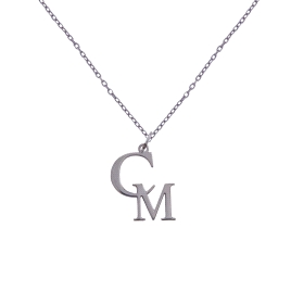 Colgante Iniciales Personalizadas Minimalista en Plata