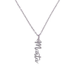 Colgante Nombre Caligrafía Vertical en Plata