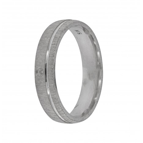 alianza de plata 925MM circonita pequeña centro 4 mm