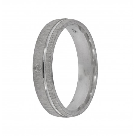 alianza de plata 925MM circonita pequeña centro 4 mm