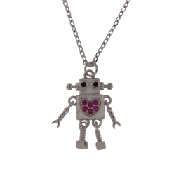 <p>Gargantilla muy finita con un colgantito en forma de un latido y acabo en un corazón pequeñito, en plata de primera ley.</p>
