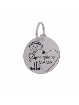 Colgante Niña Con Corazón Te Quiero Mamá