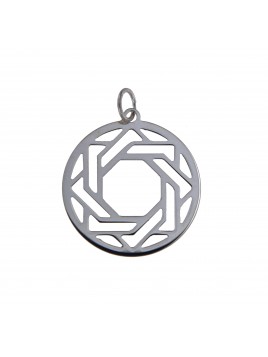 COLGANTE PLATA MANDALA ESPIRAL