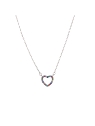Gargantilla plata corazón con circonitas de colores