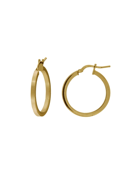 AROS DE PLATA PLANOS DORADOS 20 MM